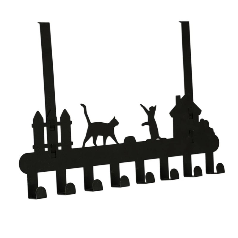 Door Behind Hangers Cartoon Animal Iron Hooks Decorative Key Holder Coat Rack Home Decor Storage Organizer Multifunction - Цвет: E