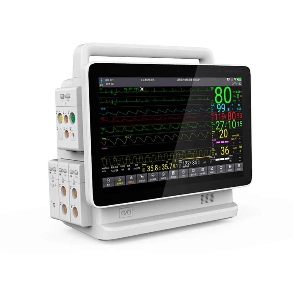 TS13 ICU/CCU 13.3″ Touch Screen Patient Monitor 6 parameter ECG NIBP TEMP SPO2 IBP ETCO2 C