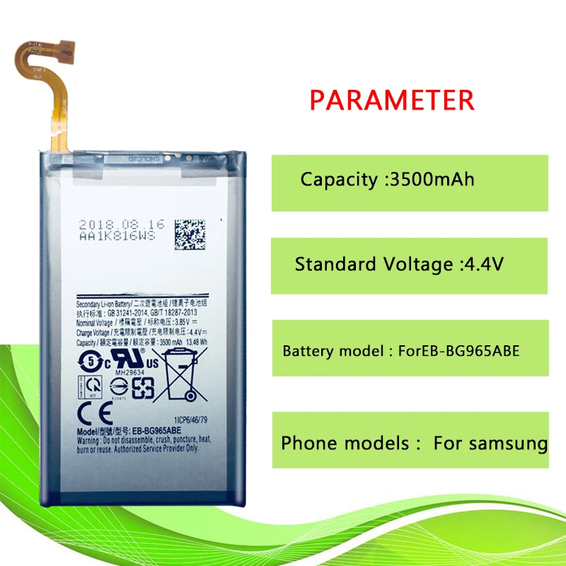 Для замены аккумулятора samsung EB-BG965ABE для samsung GALAXY S9 Plus G9650 S9+ G965F EB-BG965ABE 3500 аккумулятор для телефона, мАч