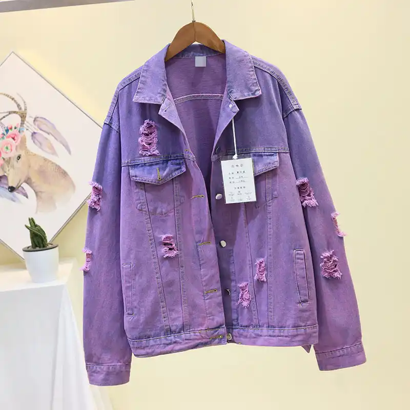 coloured jeans jacket