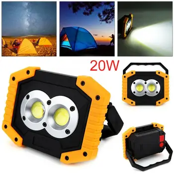 

Waterproof LED COB Work Light USB Rechargeable Spotlights Lamp Searchlight Camping Lamp 20W With Power Bank Garden Lamp XI