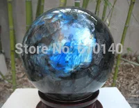 

00 AAA+++ NATURAL PRETTY LABRADORITE CRYSTAL Ball BALL HEALING
