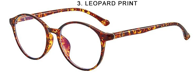 3. Leopard print Новинка ноября TR90 ретро круглые анти-яркие компьютерные очки Гибкая и устойчивая к падению оптическая оправа синий светильник блокирующие очки - Цвет оправы: 3. Leopard print