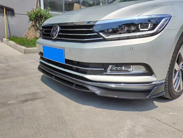 Для Volkswagen Maiten Passat B9 передний бампер спойлер для губ PP и углеродного волокна материал заднее крыло автомобиля спойлер