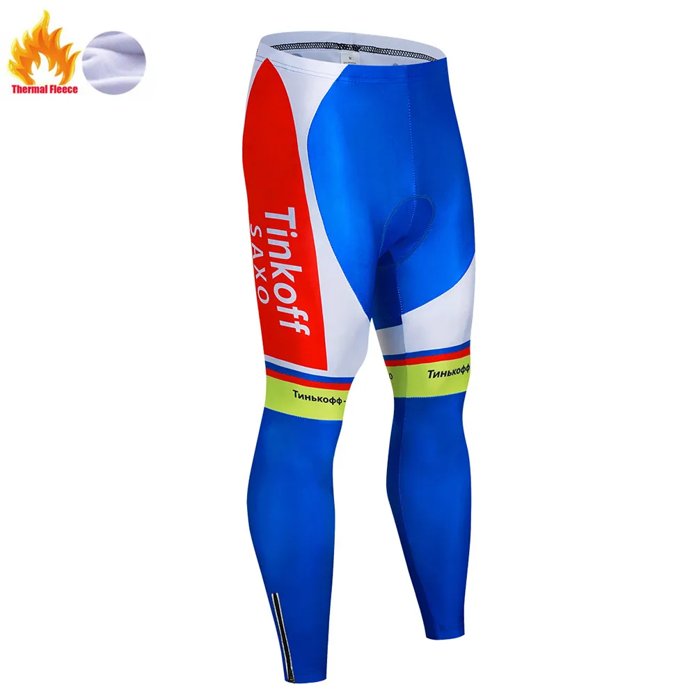Tinkoff Велоспорт комбинезон флис зима Coolmax 19D Велоспорт гелиевая Подушка Велоспорт Колготки Ciclismo мотобайк, велосипед, велотренажер длинные брюки - Цвет: trousers