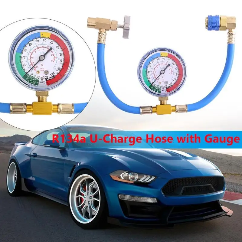 R134a автомобильный Кондиционер хладагент отличный прочный медный резиновый процесс зарядки перезарядки шланг с манометром