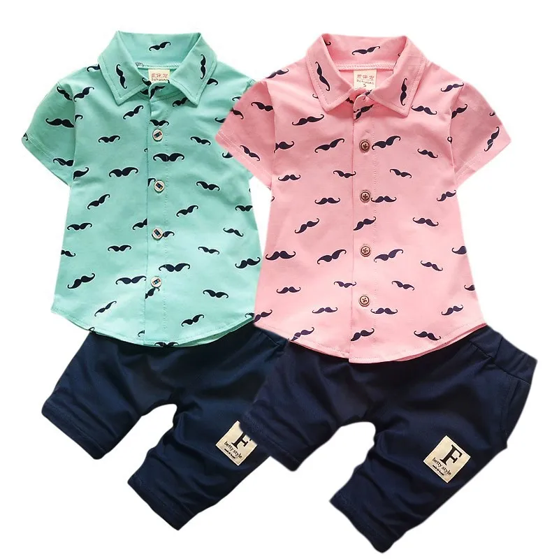 T-Shirt Tracksuit Pants Baby-Boy-Clothing-Sets Summer Outfit Toddler Bebe Fashion Cotton