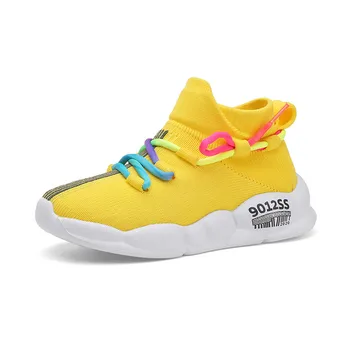 

2020 Spring Children Shoes Boys Sneakers Fashion Kids Sneakers Girls Mesh Breathable Child Socks Shoes Boys Casual Shoes 618