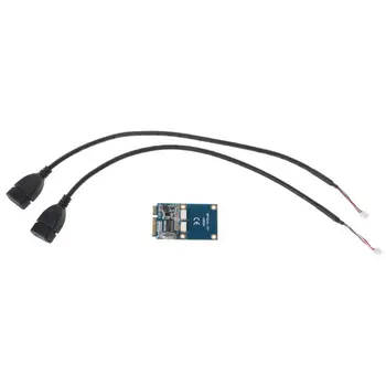 

Mini PCI-E PCI Express to Dual USB Adapter mPCIe to 5 Pin 2 Port USB2.0 Converter for Full/Half Height Mini Card/USB Flash Disk