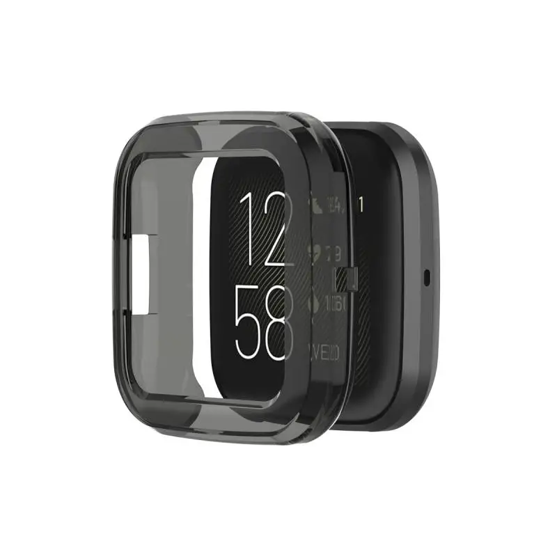 Ультра-тонкий мягкий ТПУ защитный чехол для Fitbit Versa 2 Band, прозрачная защитная оболочка, Смарт-часы, браслет, защита экрана