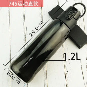 

Outdoor Portable Water Bottle Plastic Sports Gym Travel Water Bottle Big Transparent Botella Para Agua Household Items YY50WB