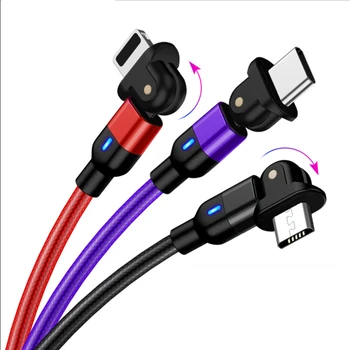 

New product bending 180 degree data cable suitable for iPhone Android TYPEC 3A fast charging mobile phone data cable xiaomi