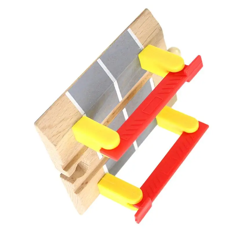 Двойной перекресток деревянный трек поезд сцена аксессуары параллельные перекресток игрушка DIY Деревянные гладкие и деликатные рельсы инструменты