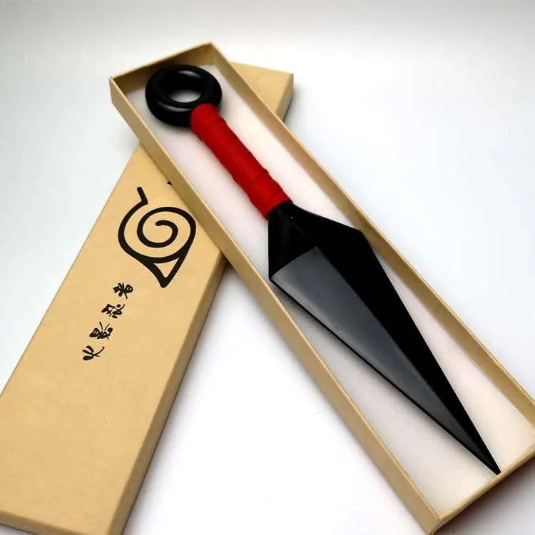 Горячая Распродажа Аниме Наруто konoha Ninja Какаши Косплей Реквизит кунай ножи оружие Броня ребенок взрослый метание дартс аксессуары Новинка - Цвет: black