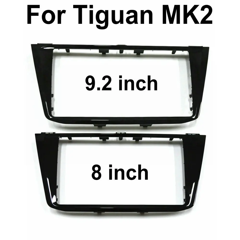 

8inch or 9.2 inch glossy black CD Panel trim MIB Piano Black radio media unit Plates Decorative frame For Tiguan MK2 5NG858069C