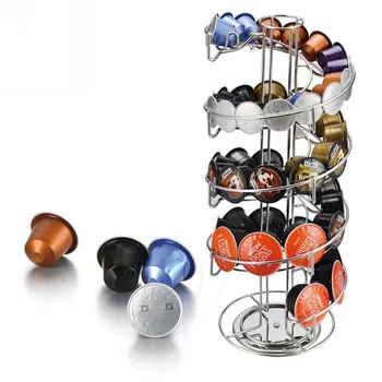 

Iron Coffeeware Nespresso Coffee Capsules Pot Holder Stand Capsule Storage Rack Shelf Organizer For Dolce Gusto