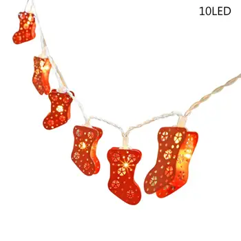

10/20 LED Red Socks Decorative String Lights 1.5m 2m Christmas New Year Holiday F42B