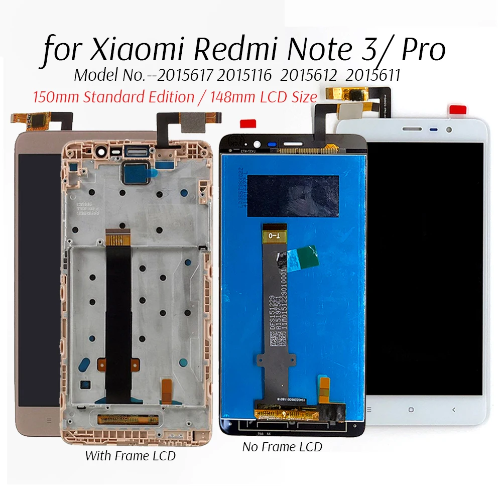 ЖК дисплей + сенсорный экран для Xiaomi Redmi Note 3/Pro Standard Edition сменный протестированный