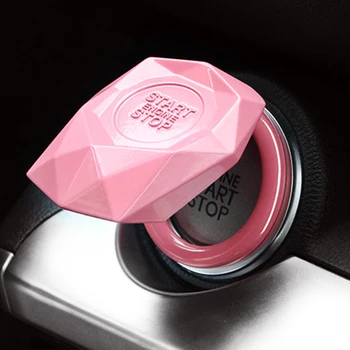 

4*5CM Engine One-Key Start Button Protective Decorative Cover Non-Lock Switch Trim Blue / Orange / Red / Pink / Yellow / Green