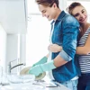 Magic Silicone Dishwashing Scrubber Dish Washing Sponge Rubber Scrub Gloves Kitchen Cleaning 1 Pair Soft   ► Photo 3/6