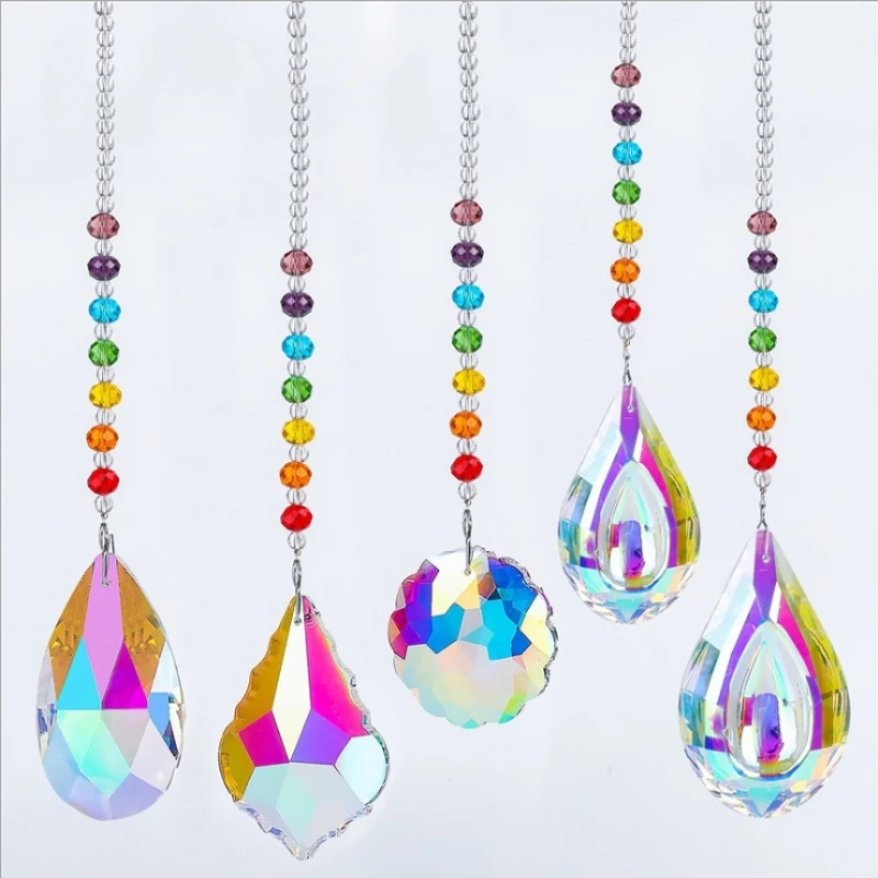 Crystal Tree of Life Catchers Crystals Ball Pendant Rainbow Maker Hanging Suncatcher Window Ornament Home Garden Decor crystal hanging decoration crystal light catcher window hanging suncatcher