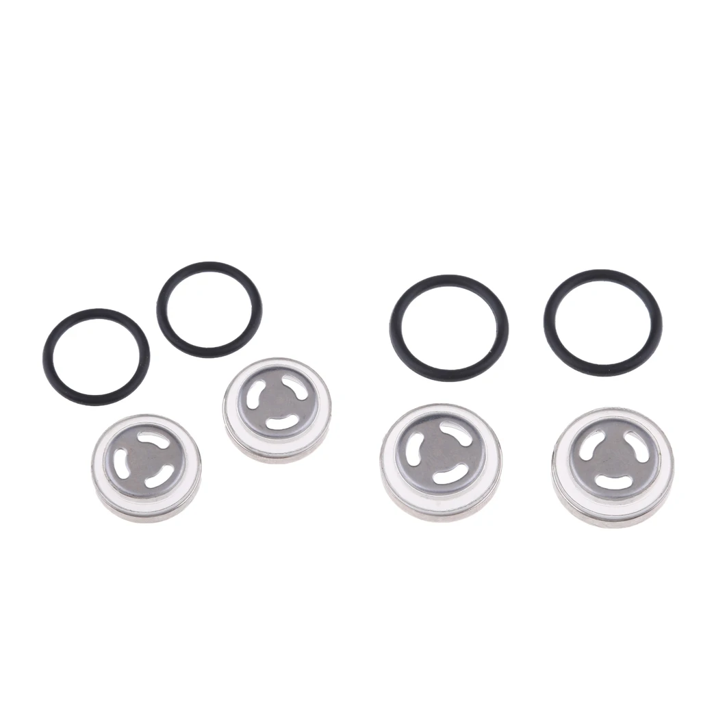 kesoto 4x Motorcycle Metal Sight Oil Sight Glass Seals For Master Cylinder Φ18mm 