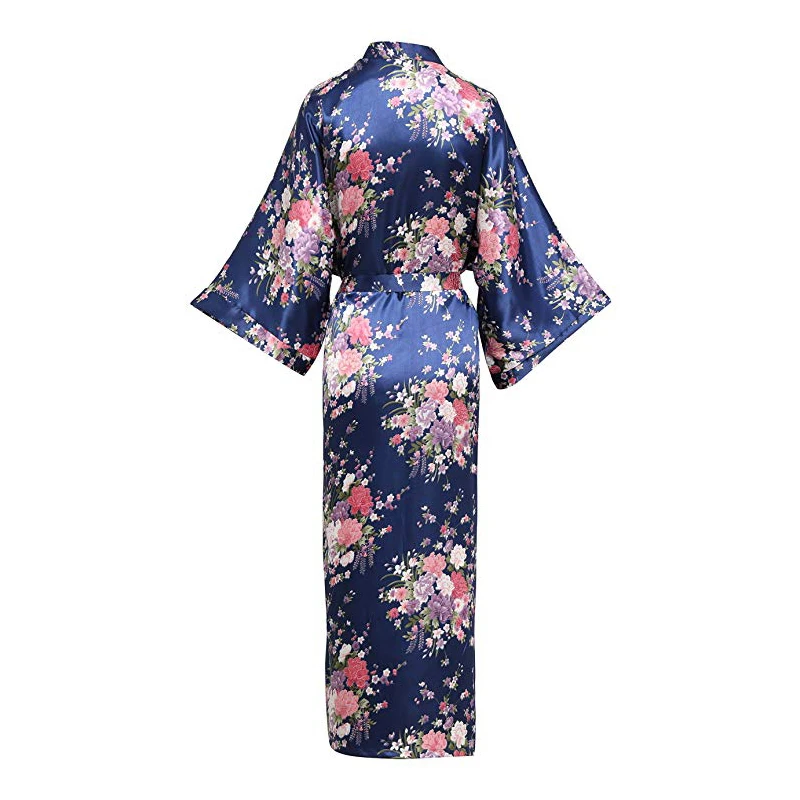 Chinese Women Pink Bride Bridesmaid Wedding Robe Long Rayon Bathrobe Kimono Gown Sexy Lingerie Sleepwear Flower Plus Size 3XL