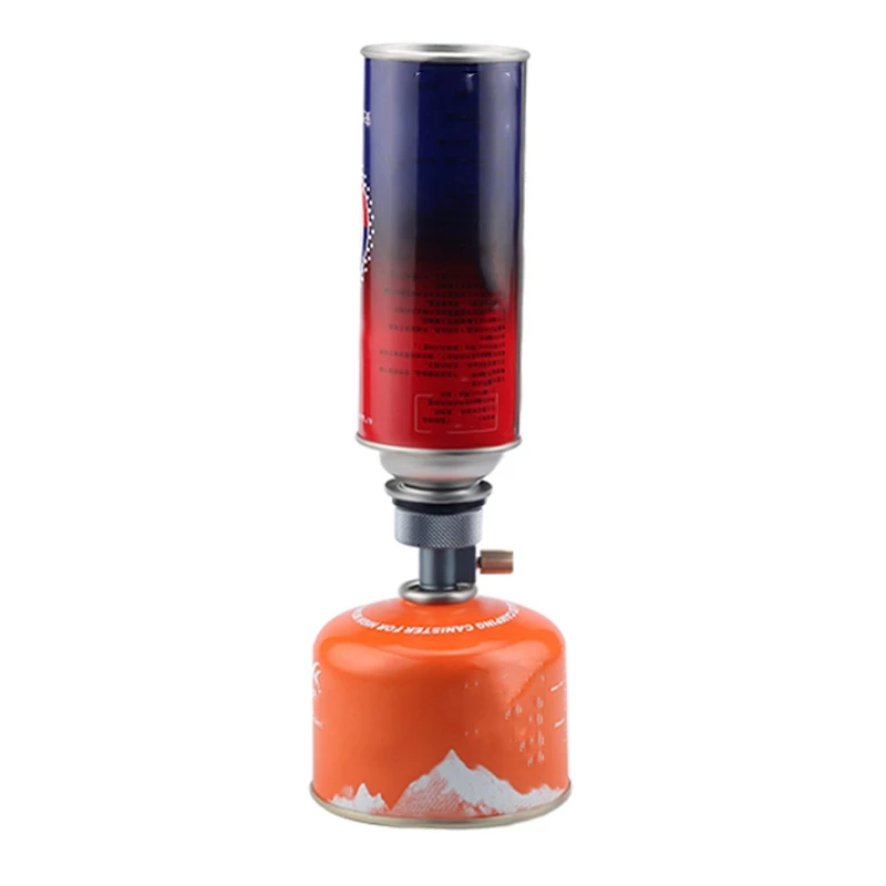 New 2PCS Set Gas Convertor Shifter Refill Adapter Gas Stove Outdoor Camping Stove Cylinders+ Gas Cartridge Head Conversion Adap