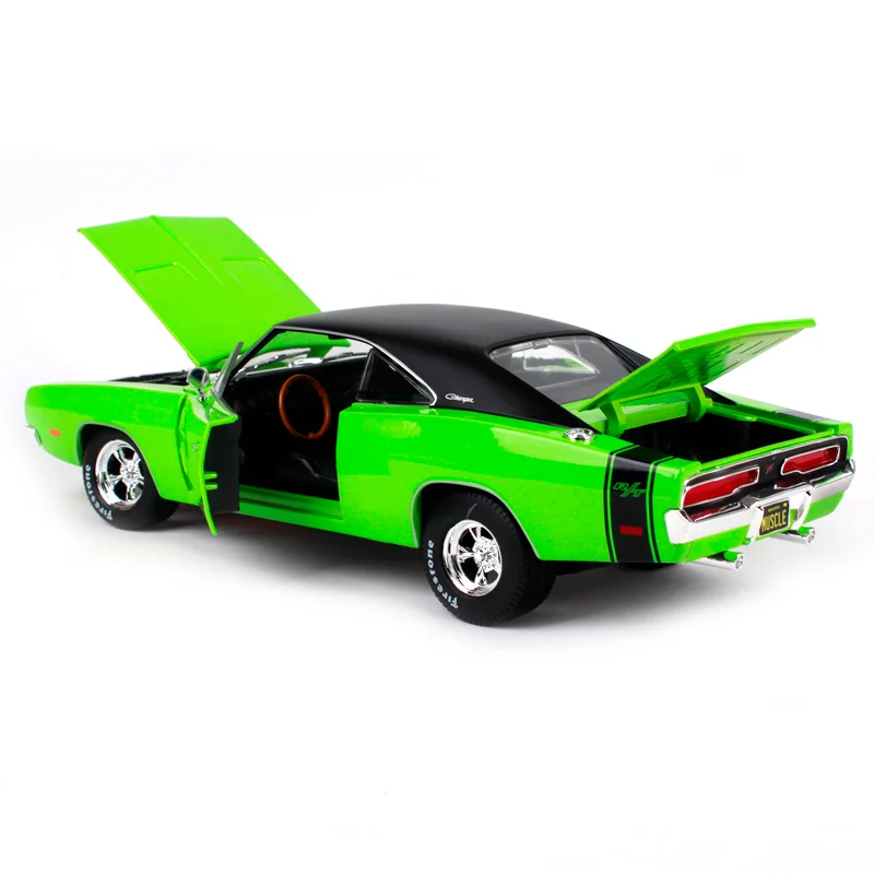 Maisto 1:18 1969 Dodge charger RT машина под давлением зеленая машина под давлением 290X105X70 Драгоценная Коллекционная модель автомобиля игрушки для мужчин 32612