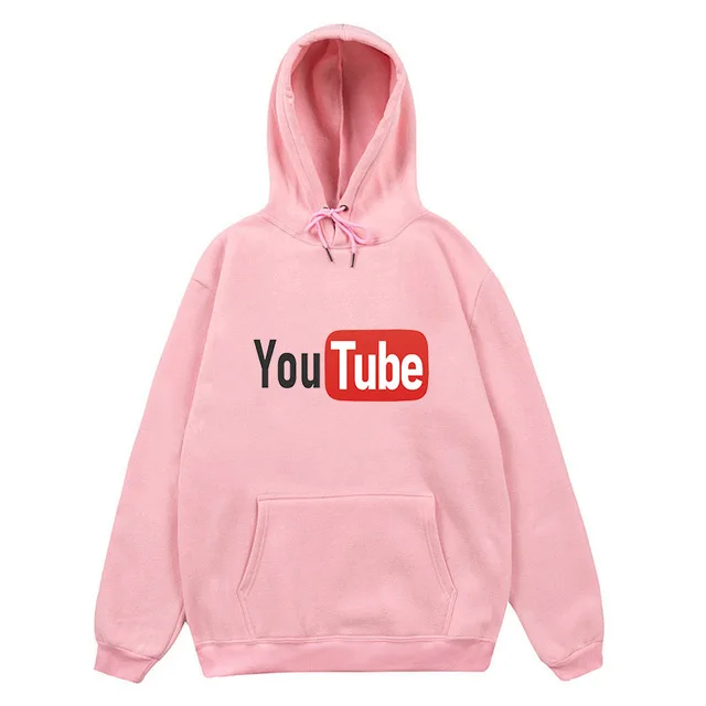 Мужские и женские толстовки с капюшоном на YouTube, свободные хлопковые осенние и зимние толстовки с длинными рукавами для бега, спортивная одежда, пальто
