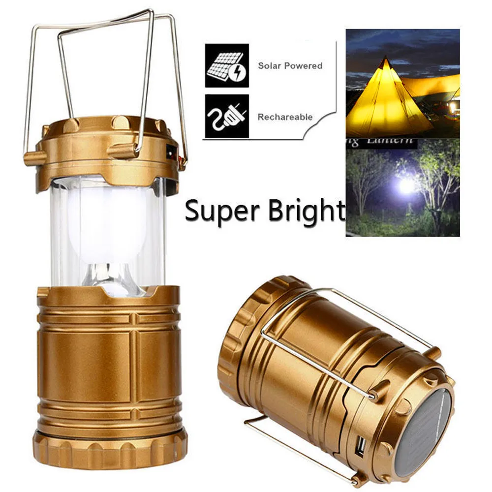 

Solar USB Charging COB LED Mini Portable Lantern Tent Lamp Torch Weight Foldable Outdoor Camping Flashlight Waterproof Light
