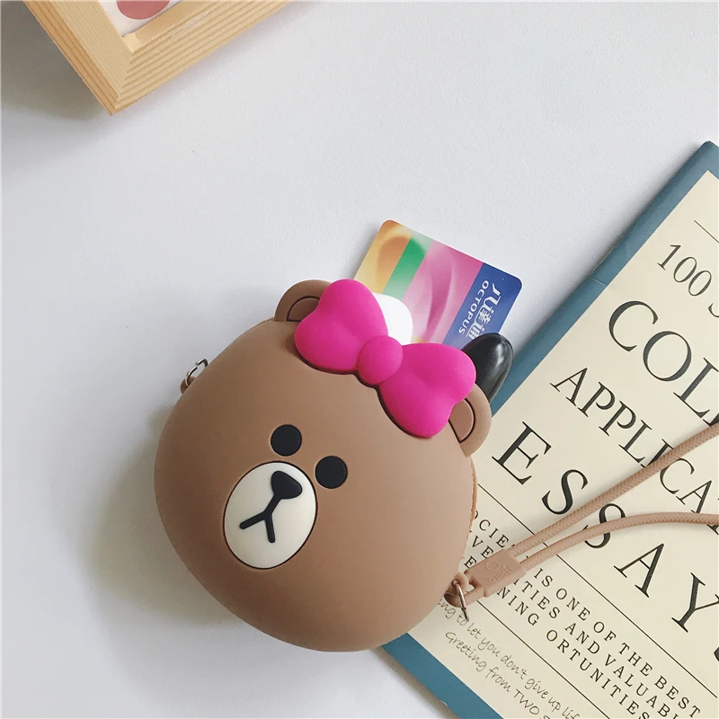 coin purse Мини-кошелек с мультяшным рисунком для девочек, мягкий силиконовый кошелек для денег, женский маленький чехол для ключей, кошелек для денег, чехол для наушников, коробка с аниме - Цвет: coin purse