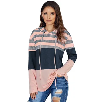 

pink hoodie women sweatshirt harajuku womens clothing patchwork pullovers cotton casual 2020 before christmas girls love