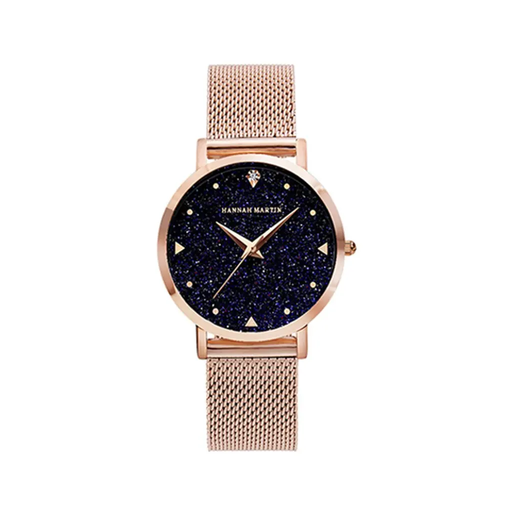 

30m Waterproof Quartz Watch Creative Personalized Starry Glitter Dial Wristwatch Trendy Fashion Watch For Women