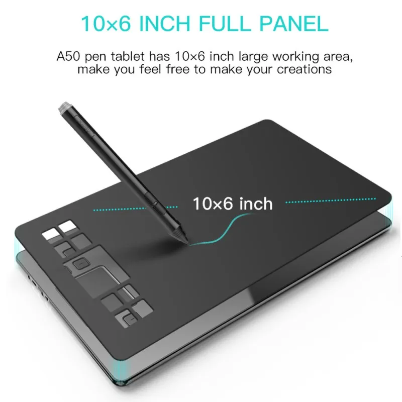 

Superior Handwriting Board Graphics Tablet 8192 Levels Drawing Board Battery-Free Pen 10*6 inch Active Area
