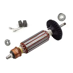 GWS7 220V/230V armature rotor with carbon brush ball bearing For BOSCH GWS7-100 GWS7-125 GWS 7-100 7-125 angle grinder