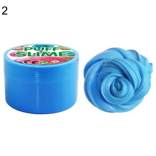 Light Blue 100 мл Забавный пластилин, наполнитель, прозрачная коробка для слайма, игрушки, полимерная шпатлевка, глина, пластилин, пластилин, шламовый раствор, снятие стресса, детские игрушки - Цвет: Light Blue