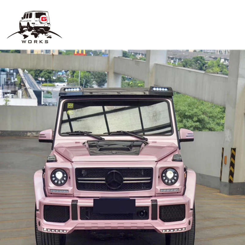 G class W463 B-style PU и углеродного волокна передний спойлер на крыше подходит для G-class W463 G500 G550 G55 G63 передний спойлер на крыше