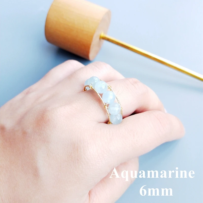 LII Ji подлинный рубиновый и сапфирный жемчуг Танзанит Аквамарин гранат иолит диопсайд GF ручной работы Открытое кольцо для женщин