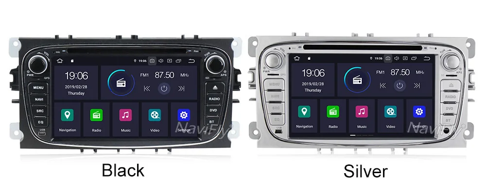 Excellent NaviFly Car Radio Multimedia player for Ford Focus II Mondeo C-Max S-Max Android 9 Auto gps dvd player 7 inch IPS DSP 2 Din WIFI 26