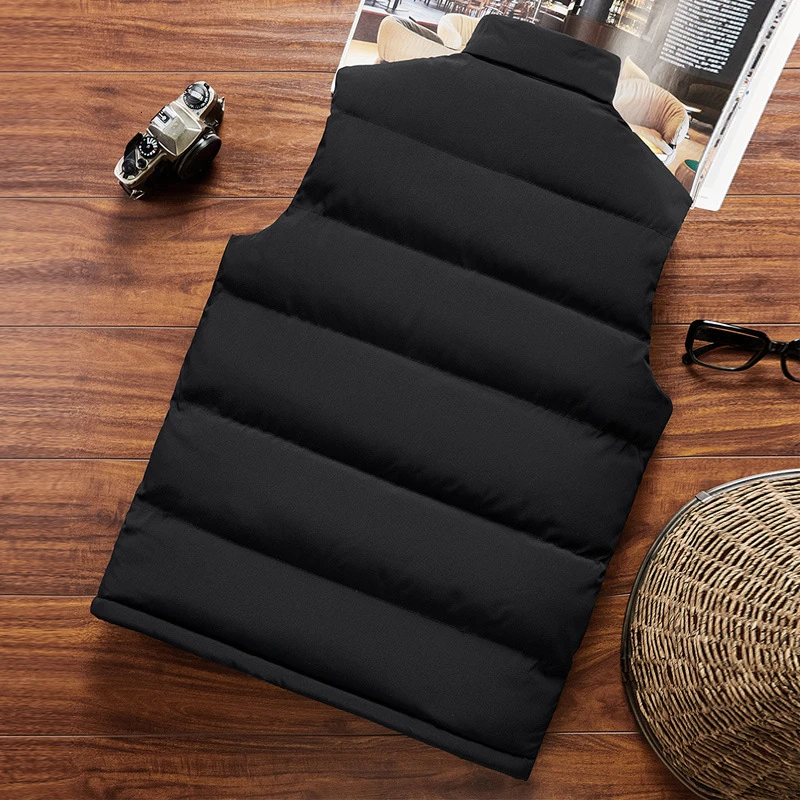 6XL размера плюс мужские куртки без рукавов модные новые мужские куртки жилет Повседневный зимний мужской теплый жилет Homme Толстый жилет на молнии мужской