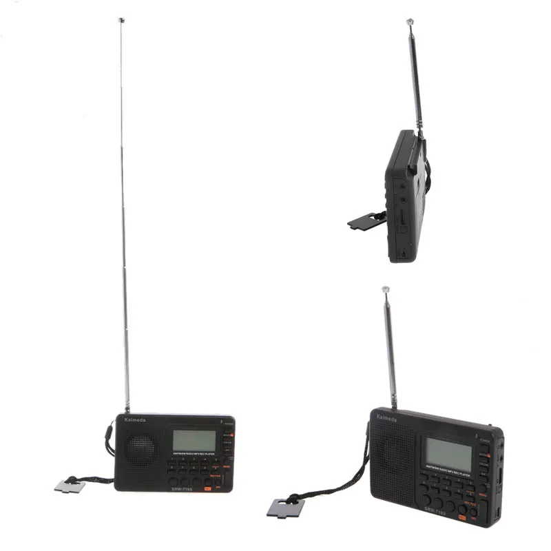Портативный цифровой тюнинговый ЖК ресивер TF MP3 REC Player AM FM SW Полнодиапазонный