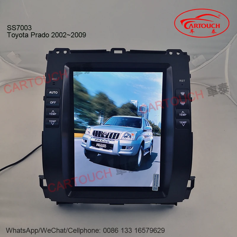 10,4 ''Tesla Вертикальный стиль Android автомобильный gps плеер навигация для Toyota Prado 2002~ 2009 Автомобильный gps Мультимедиа Радио стерео видео