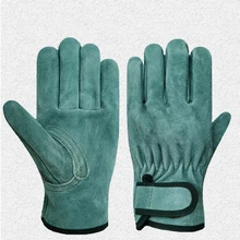 

Cowhide Work Gloves Heat Insulation Wear Resistant Resistant Outdoor Work Leather Gloves Camping Cutting Gardening Gloves NR252