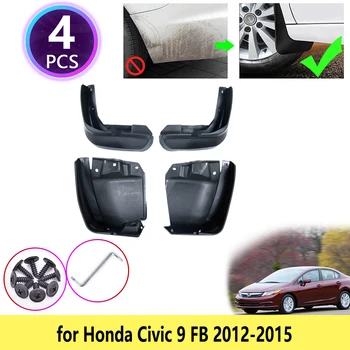 

4PCS for Honda Civic 9 FB 2012 2013 2014 2015 New Mudguards Mudflaps Fender Mud Flap Splash Guards Protect Rear Car Accessories