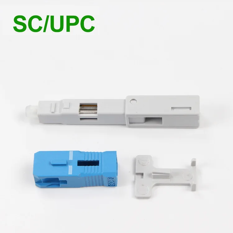 100 pcs SC UPC Fast Connector Snap type SC adapter FTTH Flat Fast Quick field Assembly 5