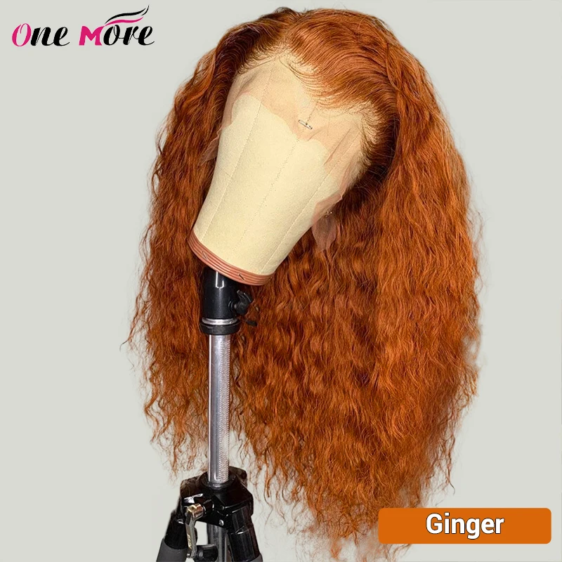 US $54.20 Orange Ginger Lace Front Wig Deep Curly Middle Part Lace Wig Colored Human Hair Wigs Orange Ginger Ombre 1b 30 Blonde Lace Wig