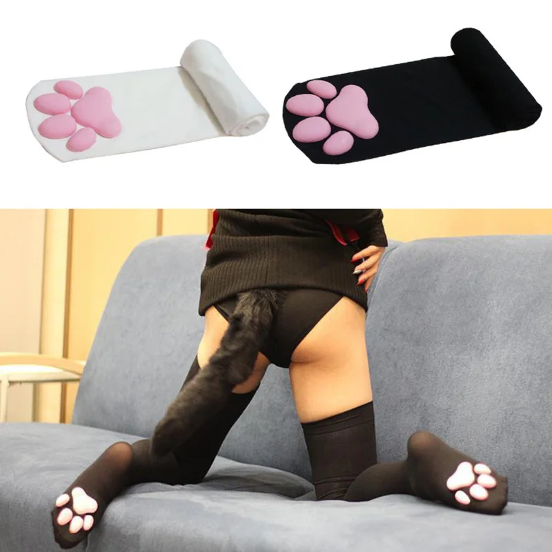

Cat Paw Socks for Women Girls Kawaii 3D Cat Claw Toe Beanies Cute Gift Lolita PawPads Cosplay Cat Paw Pad Thigh High Sock