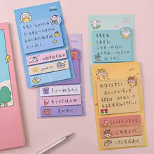 

80 Sheet Kawaii Style Sticky Notes Set Adhesive Memo Pad Post Tag Stickers Office School Record Learn Office Students Stationery
