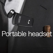 Wireless Retractable Bluetooth 4 0 Headset Smart One to Two Stereo Earphones AS99
